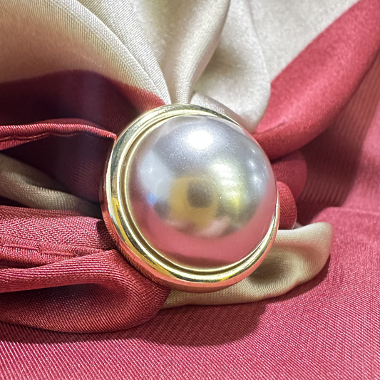 Scarf Buckle Disc shaped (Silver)