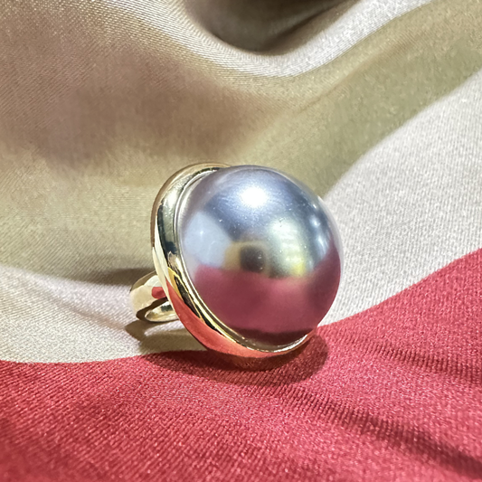 Scarf Buckle Disc shaped (Blue)